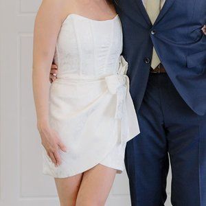 V Chapman White Mini Dress (Size 4)